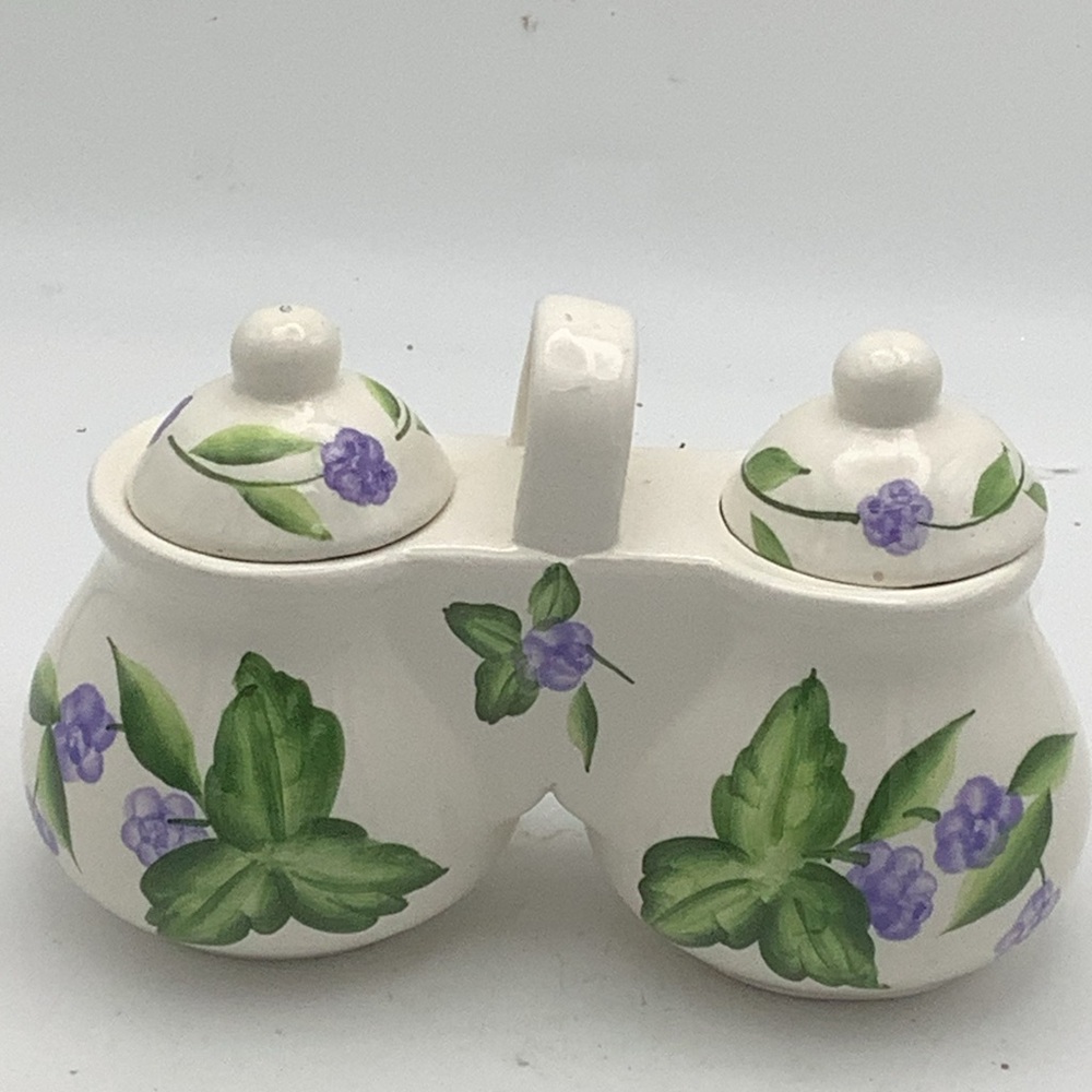 Designpac Double Ceramic Floral Condiment Holder
